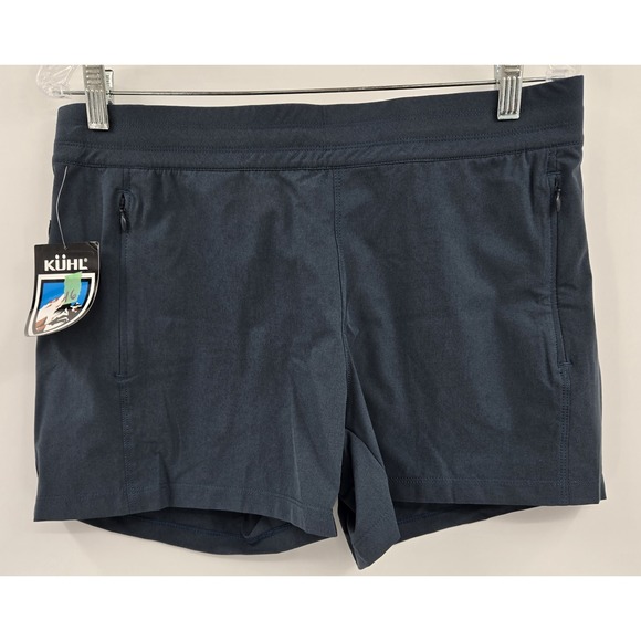Kuhl Freeflex 4" Shorts Womens M Rainstorm QuickDry Wicking Stretch Blue - Picture 1 of 9